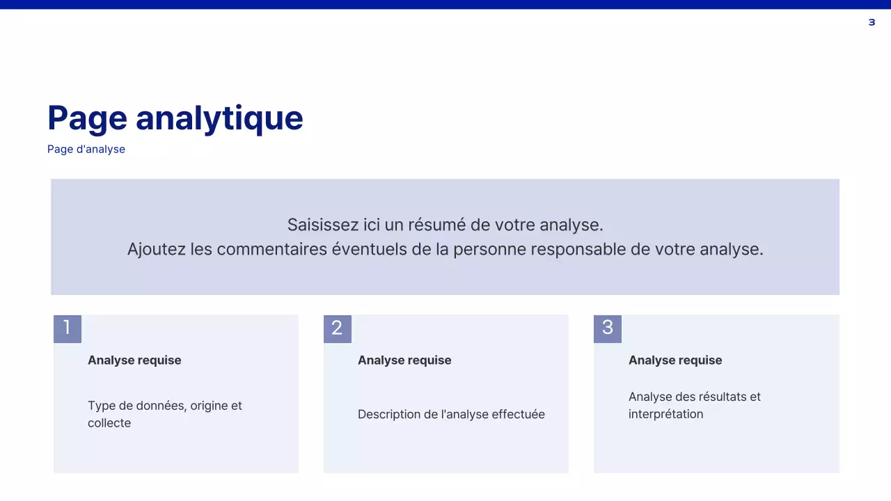 Un rapport simple en bleu et blanc