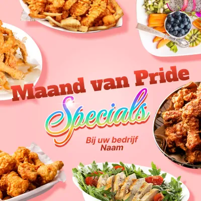 Promoot een roze, retro Pride Month-evenement