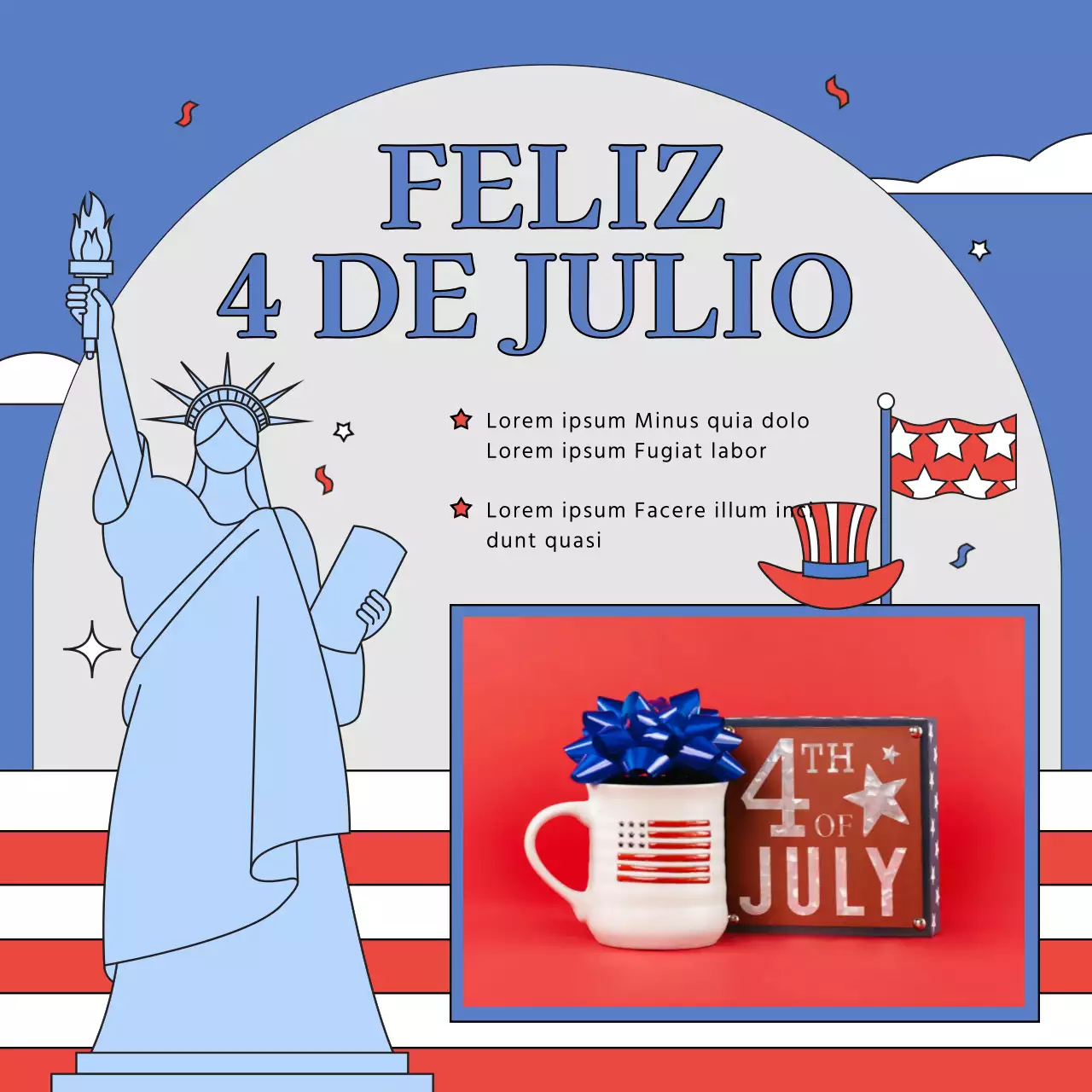 Promueva el Día de la Independencia de EE.UU. con tendencias rojas y azules