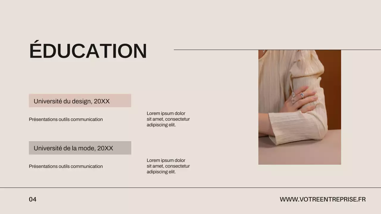 Portefeuille de design créatif minimaliste beige et noir