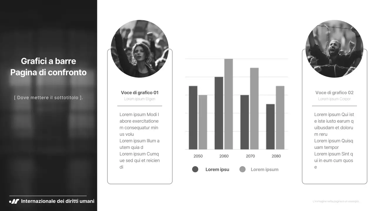 Rapporto in bianco e nero, semplice ma potente, per le ONG