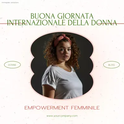 Tendenza bianca e verde Pubblicità minimale per la Giornata internazionale della donna