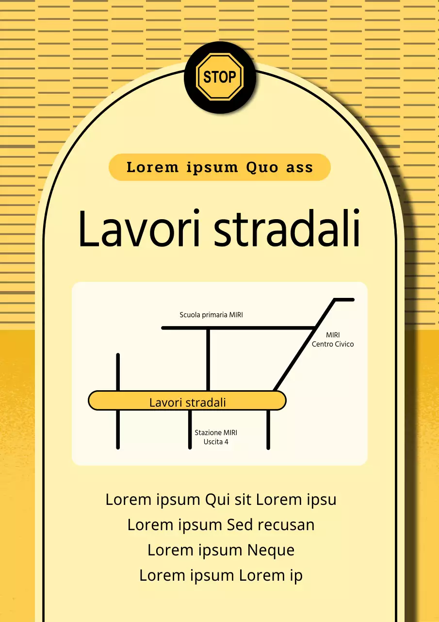 Avviso di costruzione di ascensore moderno beige e verde