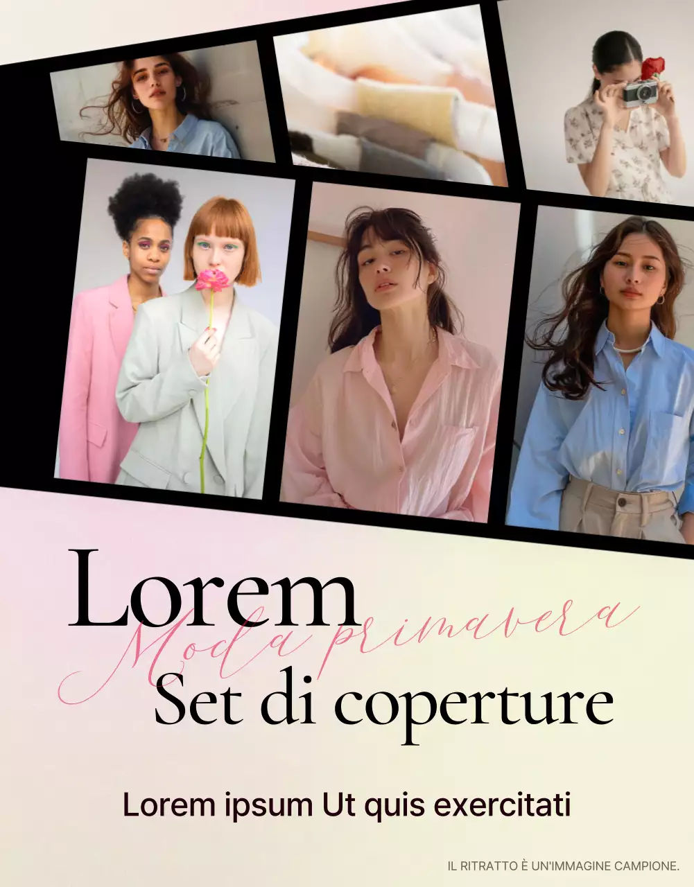 Promuovere una copertina trendy e alla moda in rosa