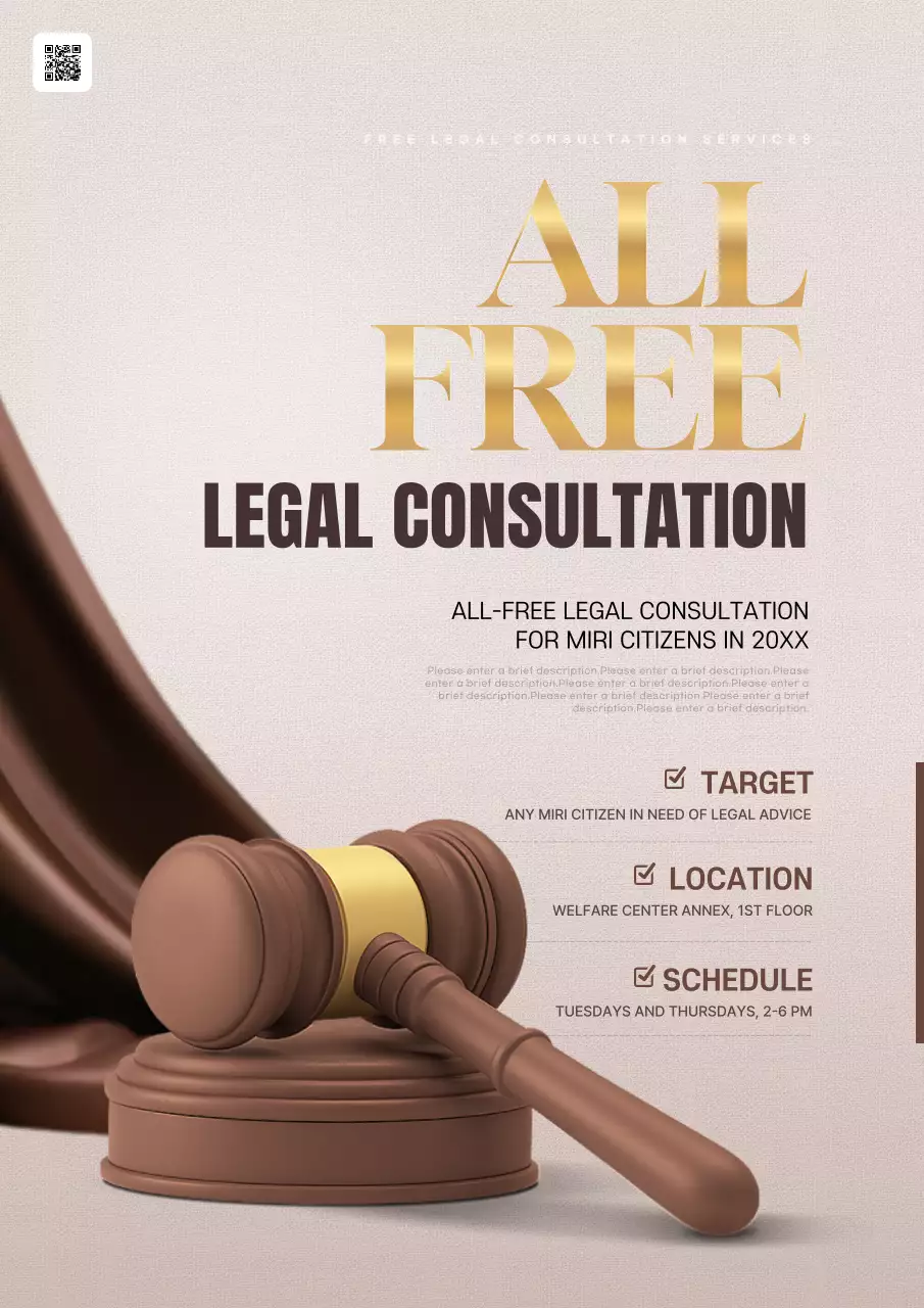 Gold Professional Legal Promotion Poster