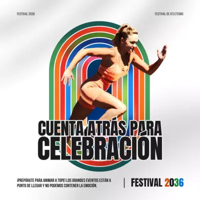 Promocione un sencillo acontecimiento deportivo en verde y amarillo