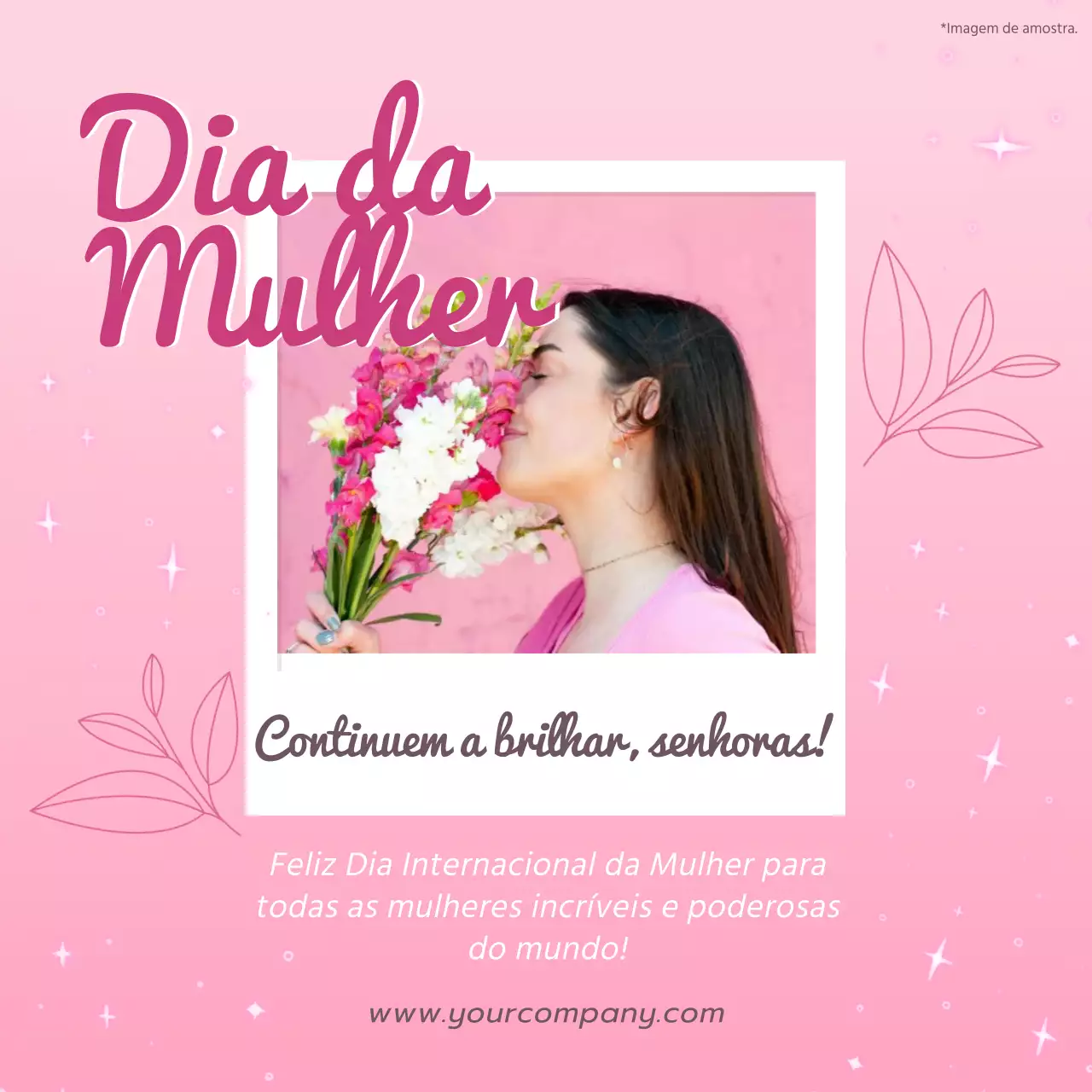 Campanha rosa e branca na moda para o Dia Internacional da Mulher