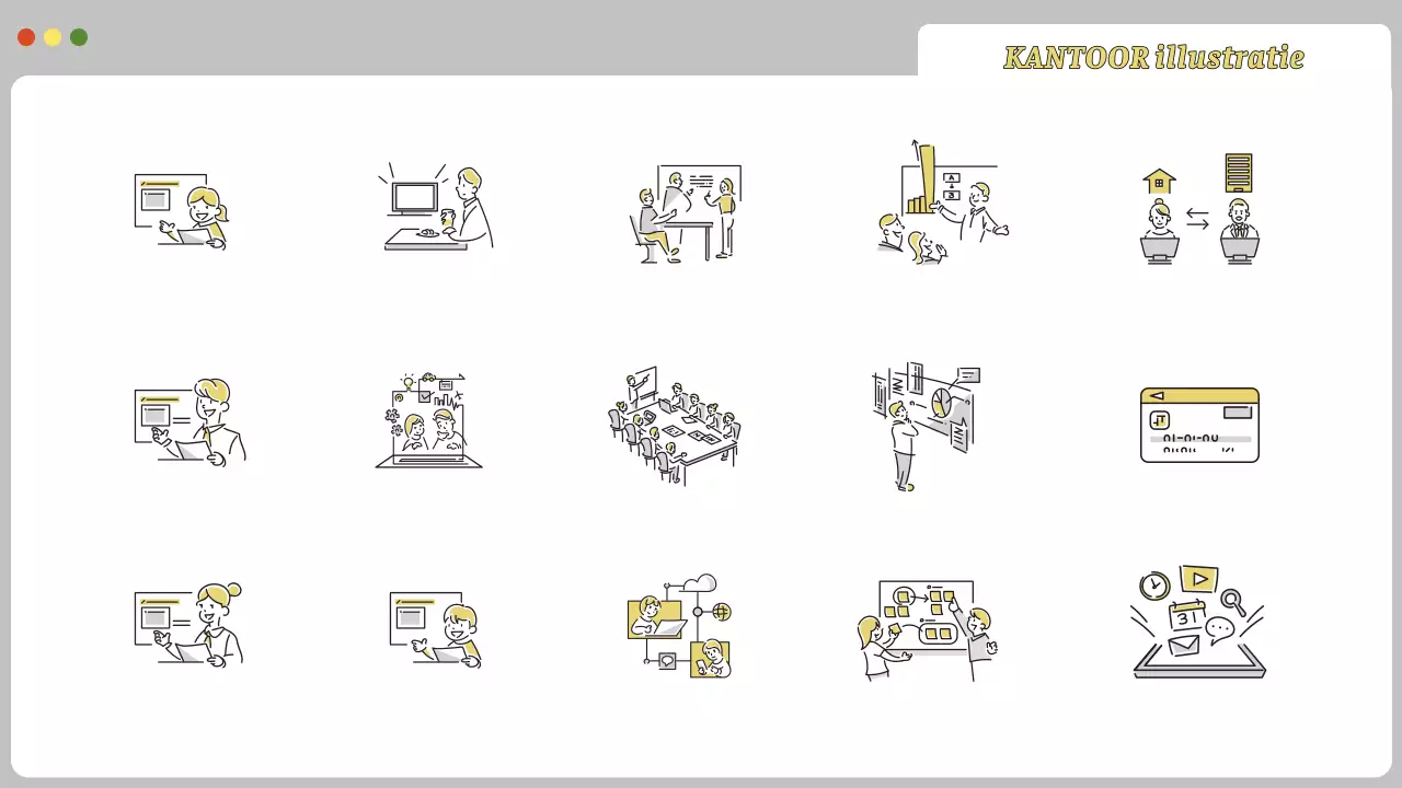 eenvoudige kantoorillustratie