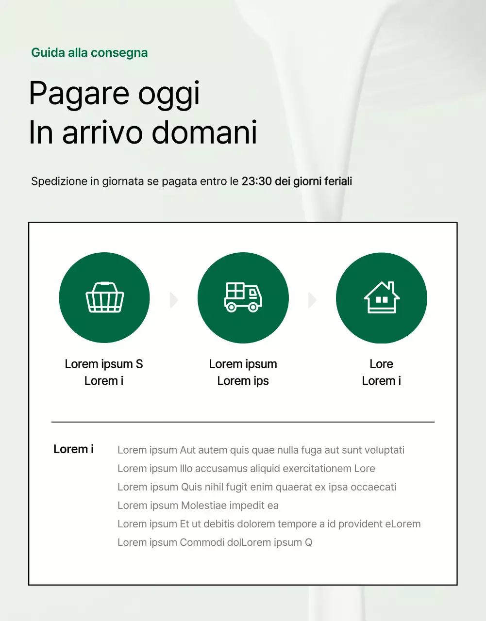 Promuovere una semplice pagina di controllo della cosmesi naturale verde e bianca