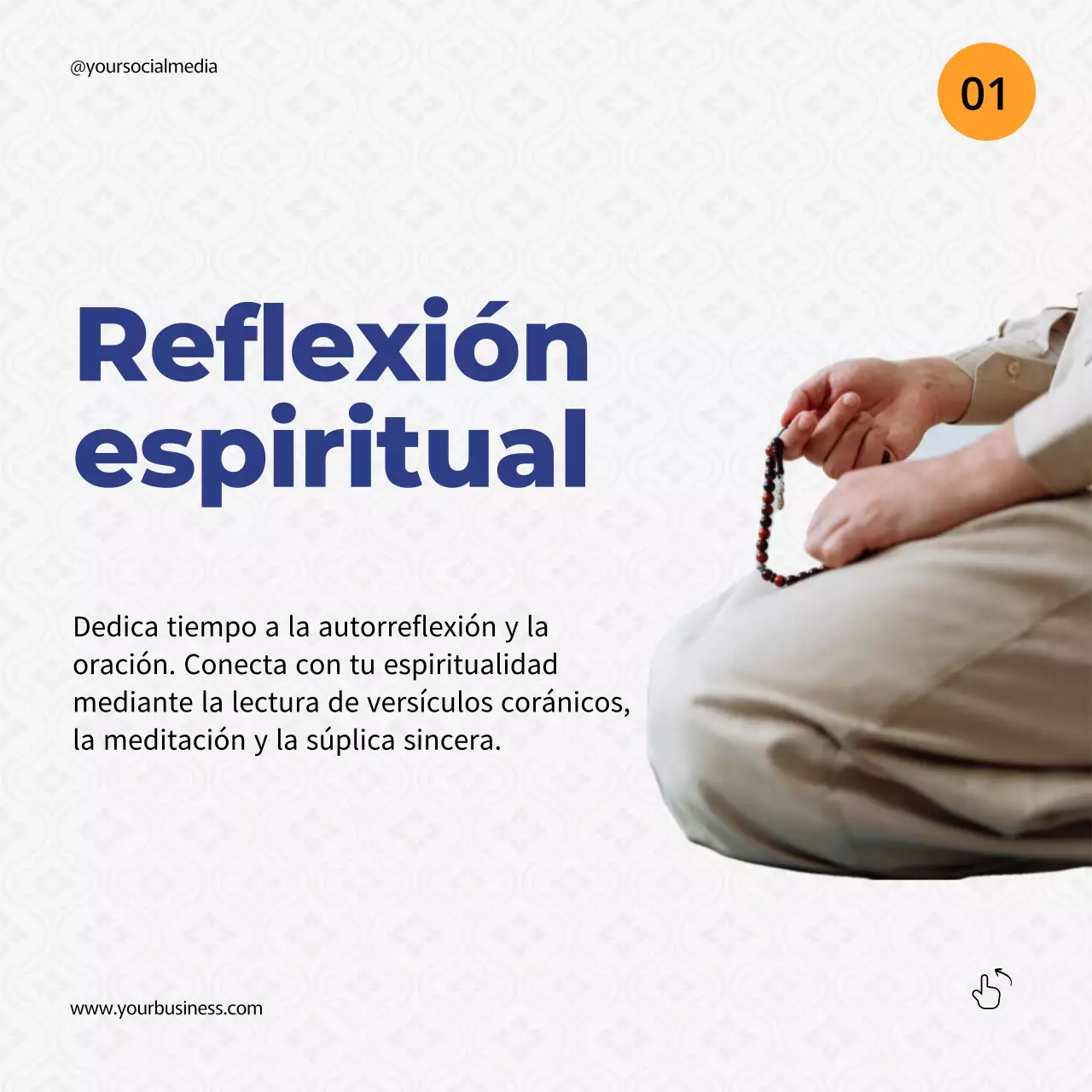 Azul Naranja Guía de consejos sencillos para el Ramadán