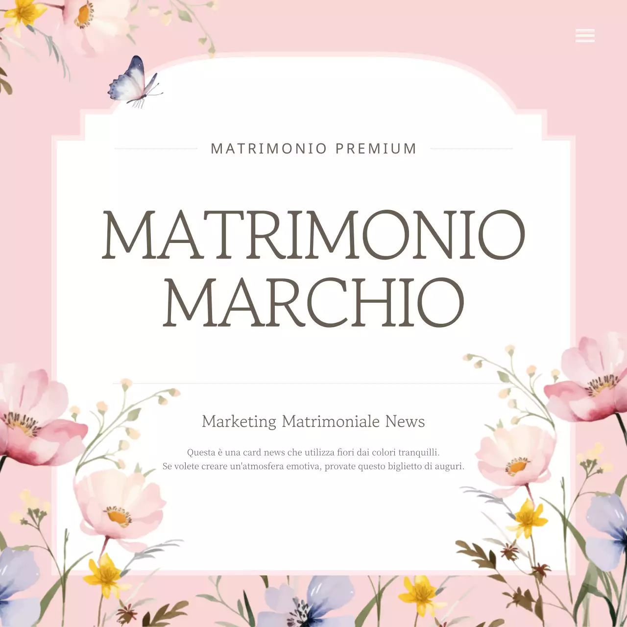 Promuovere un marchio di nozze di lusso in rosa