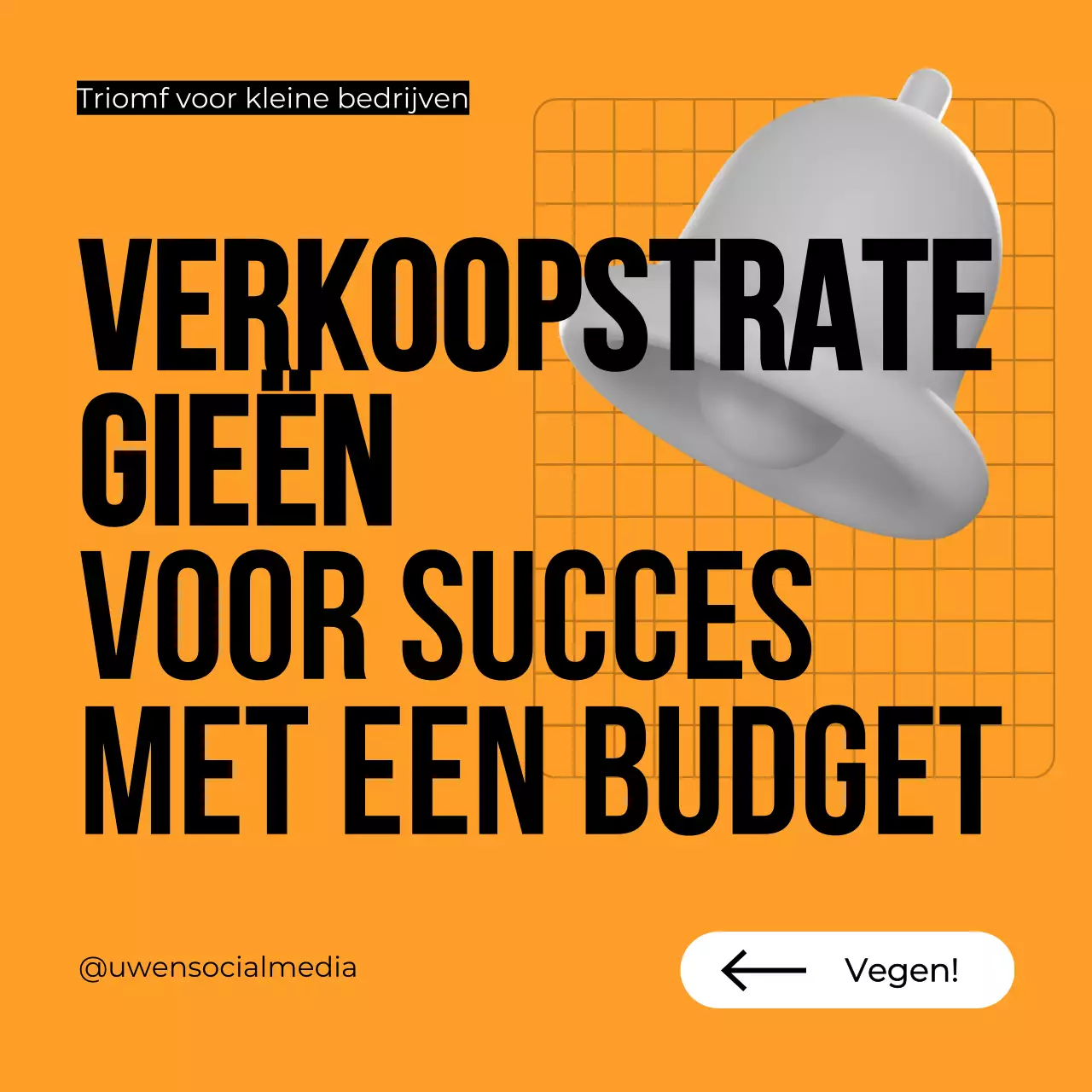 Oranje en grijze gedurfde verkoopstrategie voor kleine bedrijven