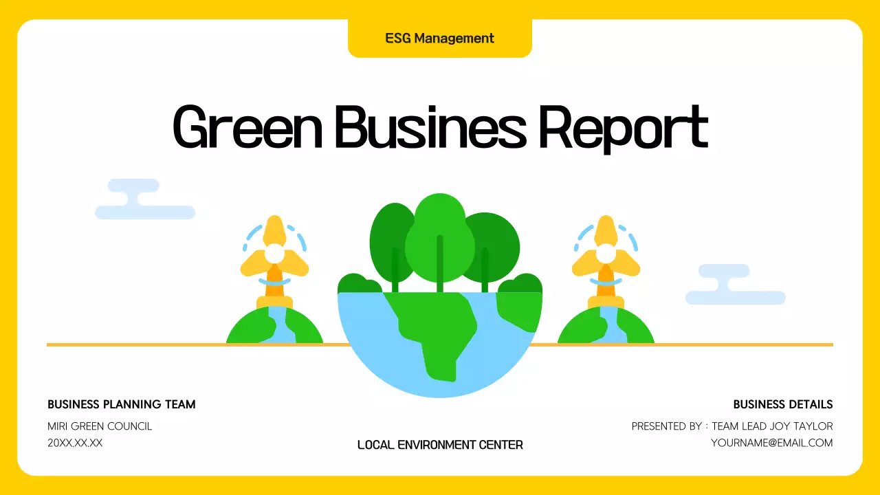 Yellow Modern Business Report Presentation