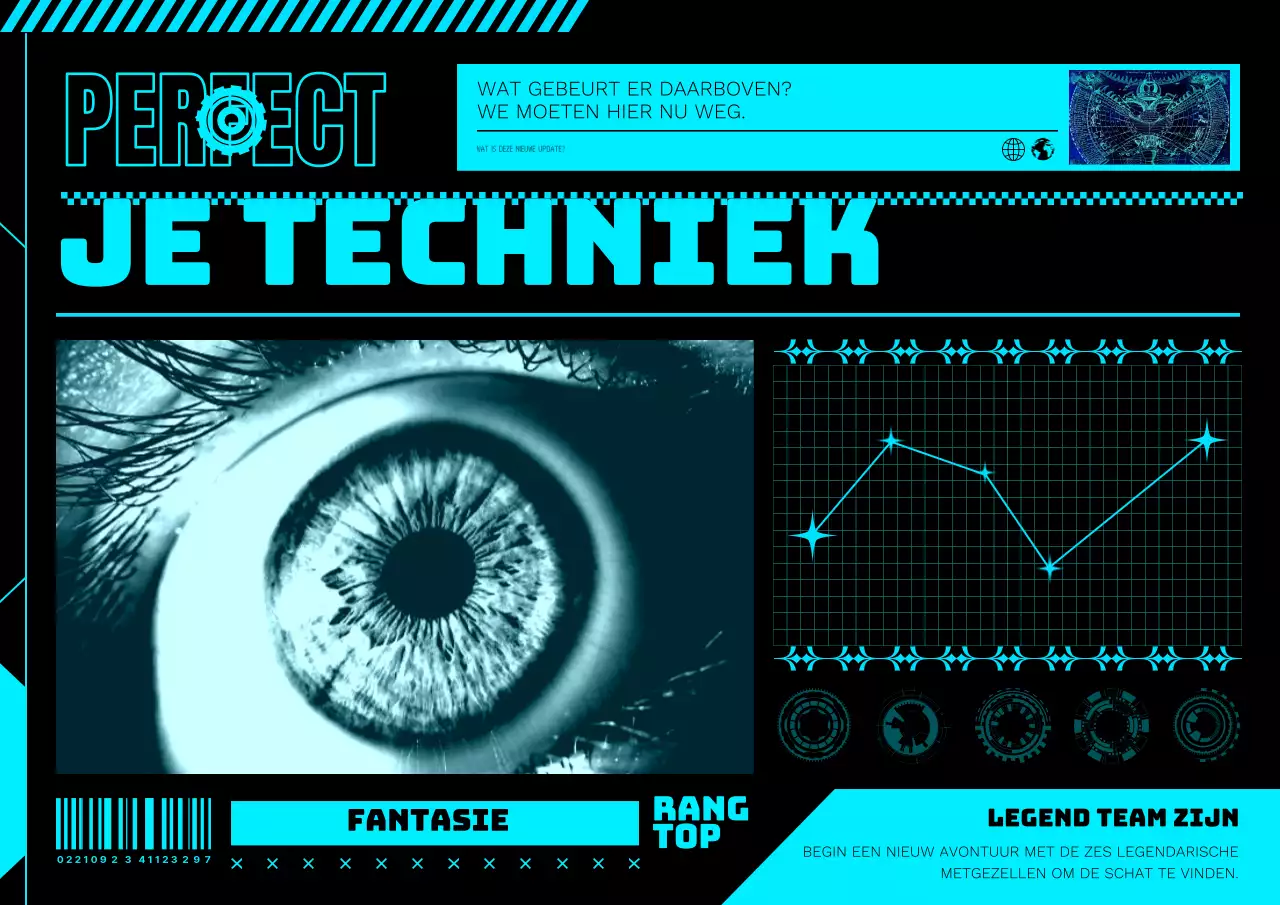 Cyberpunk-games promoten in neon en zwart