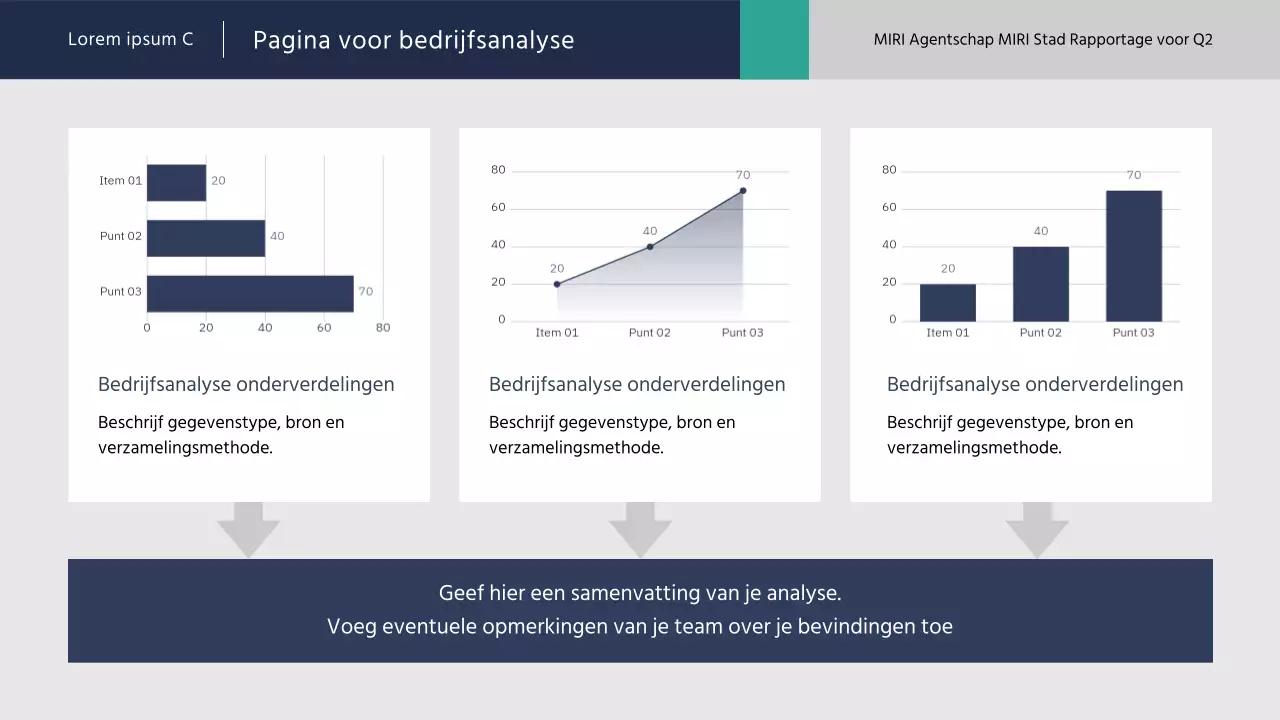 Eenvoudige rapporten voor de publieke sector in blauw en mint