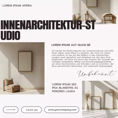 Beige und Braun Modern Interior Design Studio Blog Promotion