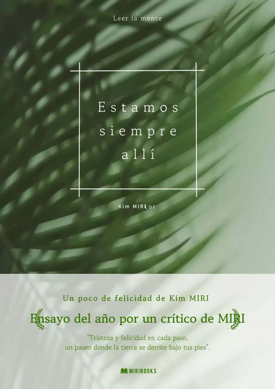Portada de libro de ensayo natural en verde