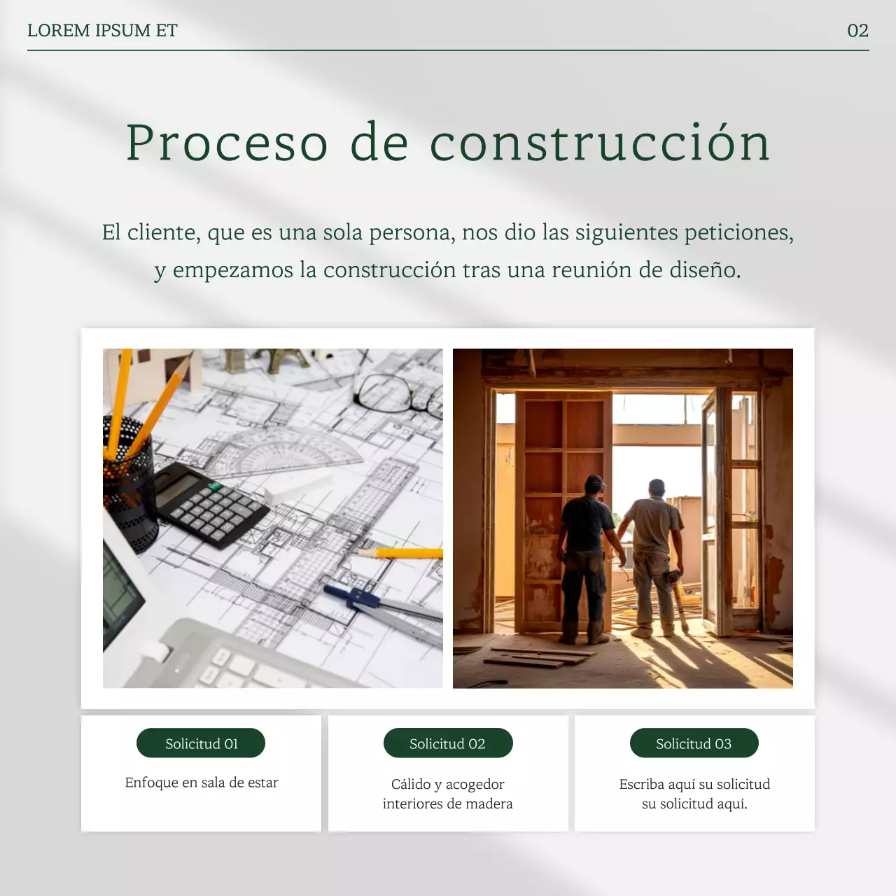 Promover interiores modernos en verde y gris