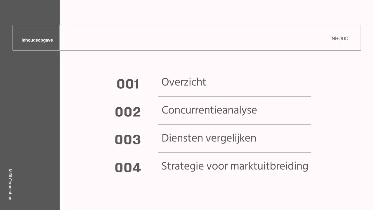 Een modern marktstrategierapport in grijs en roze