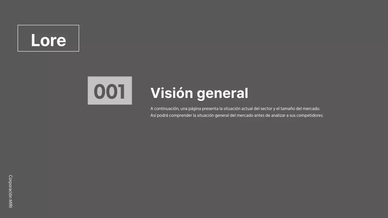 Un moderno informe de estrategia de mercado en gris y rosa