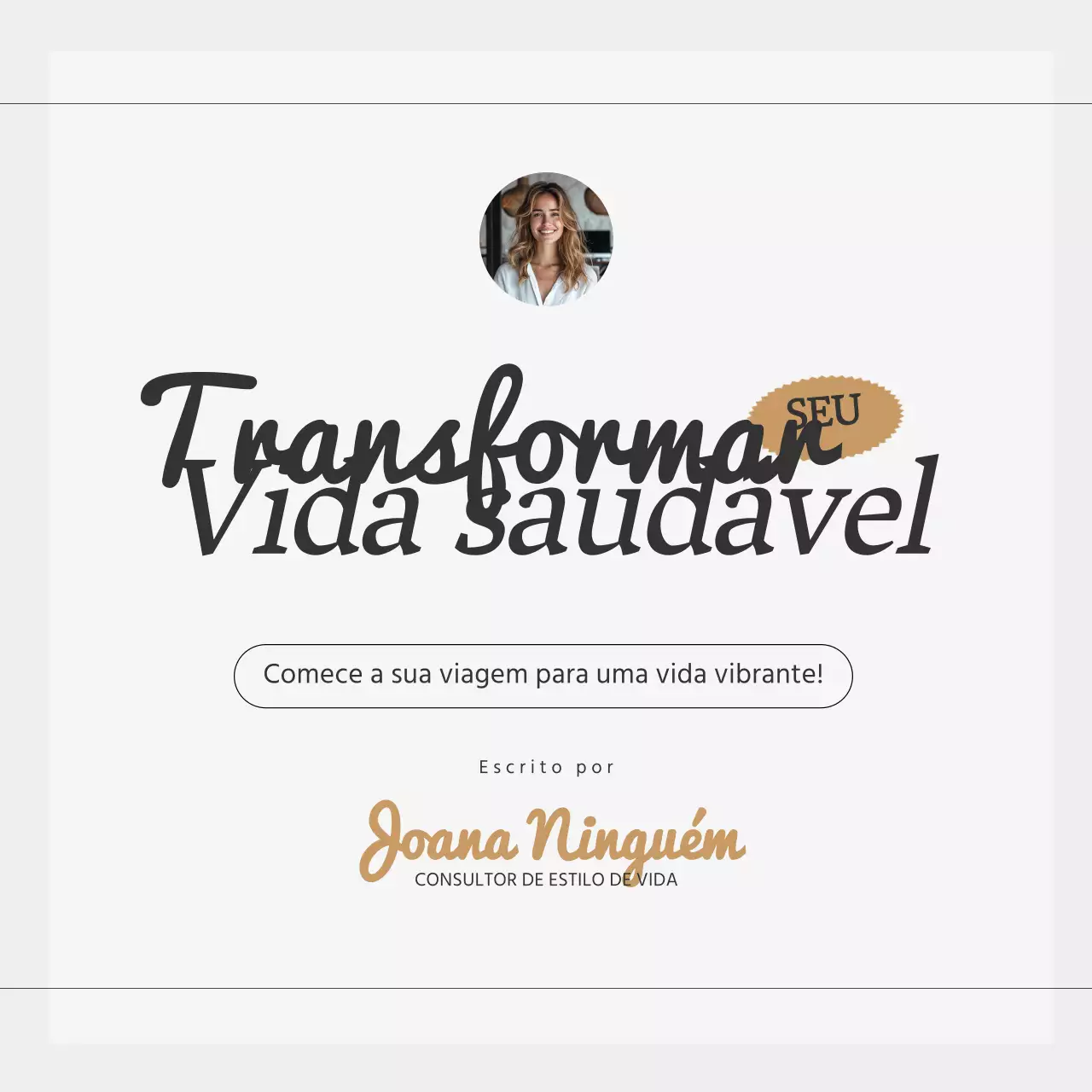 Cinzento dourado Conteúdo minimalista Dicas de estilo de vida saudável Carrossel de publicações no Instagram