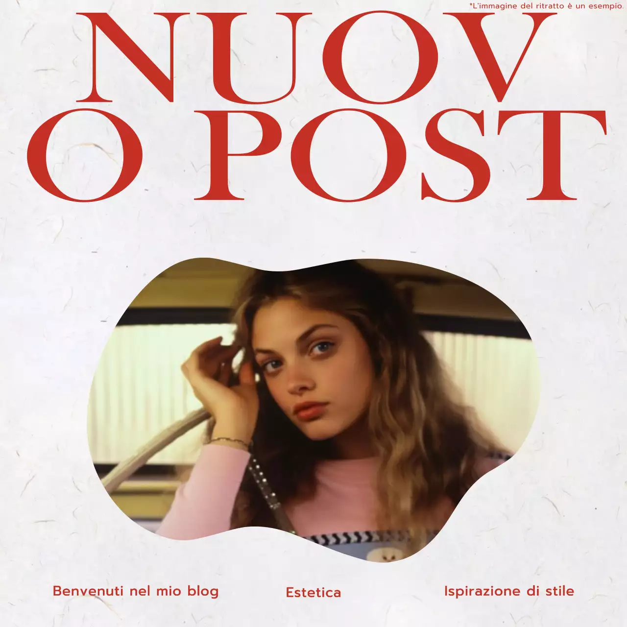 Rosso e beige Tendenza moderna Nuovo Post Photo Frame Pubblicità