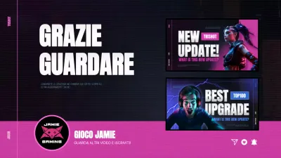 Promuovere un aggiornamento del gioco ispirato al cyberpunk in rosa e blu acceso