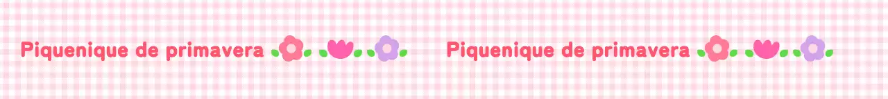 Um bonito festival de piquenique de primavera com um padrão axadrezado cor-de-rosa e ilustrações florais