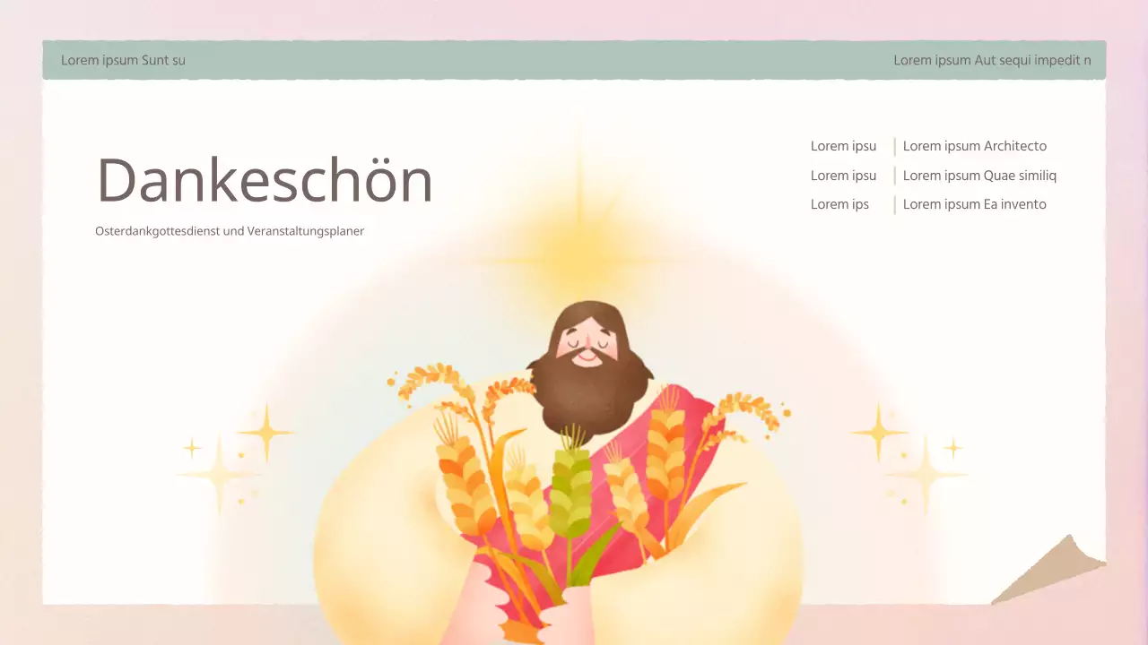 Ein einfacher Planer für das Osterfest in Rosa und Gelb