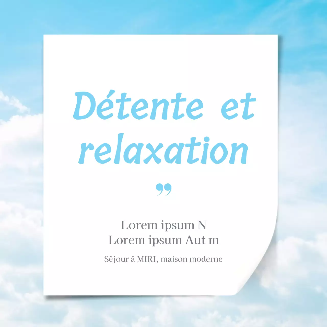 Promouvoir une liste minimaliste en bleu clair et blanc