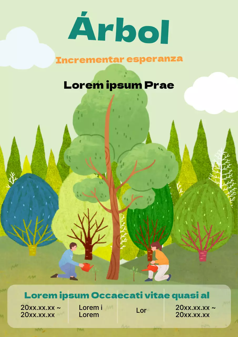 Voluntarios para plantar un árbol verde