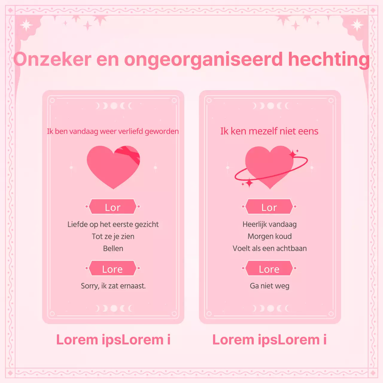 Over de romantische persoonlijkheid psychometrische test in roze en hot pink lofan