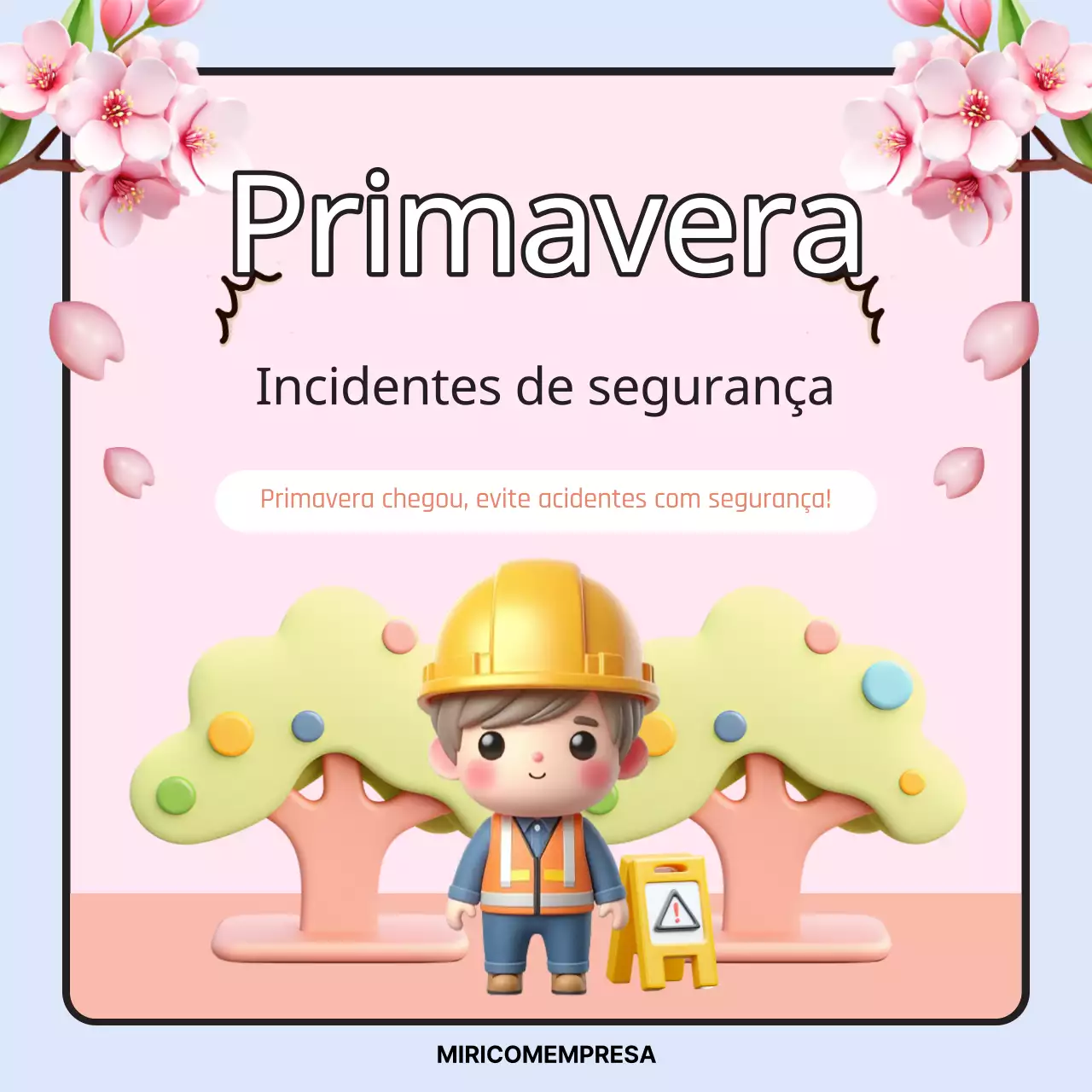 Conselhos de segurança cor-de-rosa e azul claro para uma primavera segura nesta estação