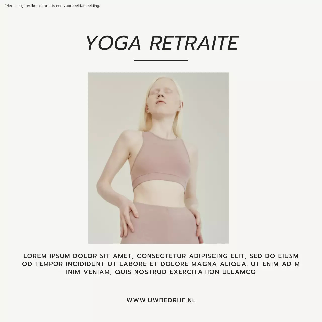 Beige Minimal Yoga & Wellness Retreat Promotie