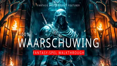 Blauwe en rode fantasie professionele YouTuber video covers