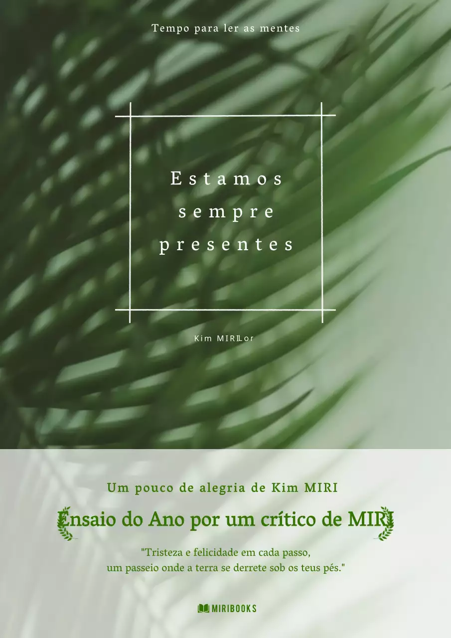 Capa de livro de ensaio natural em verde