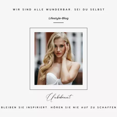 Beige und Schwarz Modern Lifestyle Blog Promotion