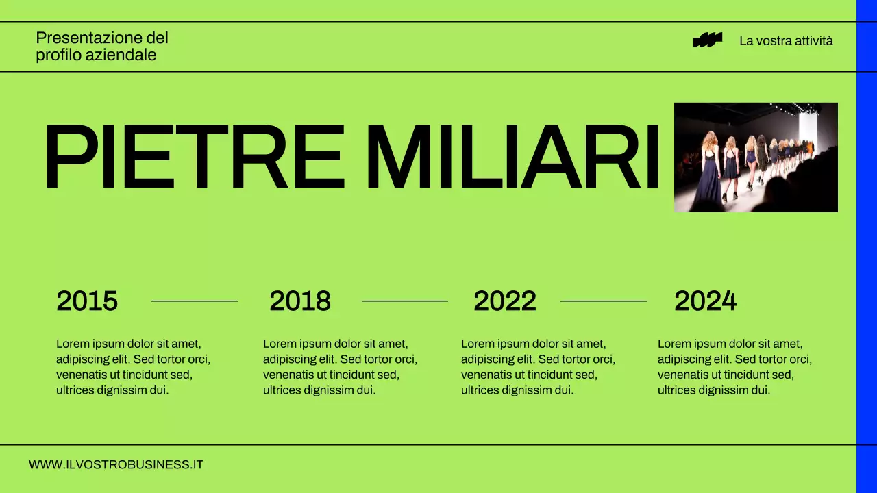 Rapporto sul profilo aziendale di Neon e Nero Moderno