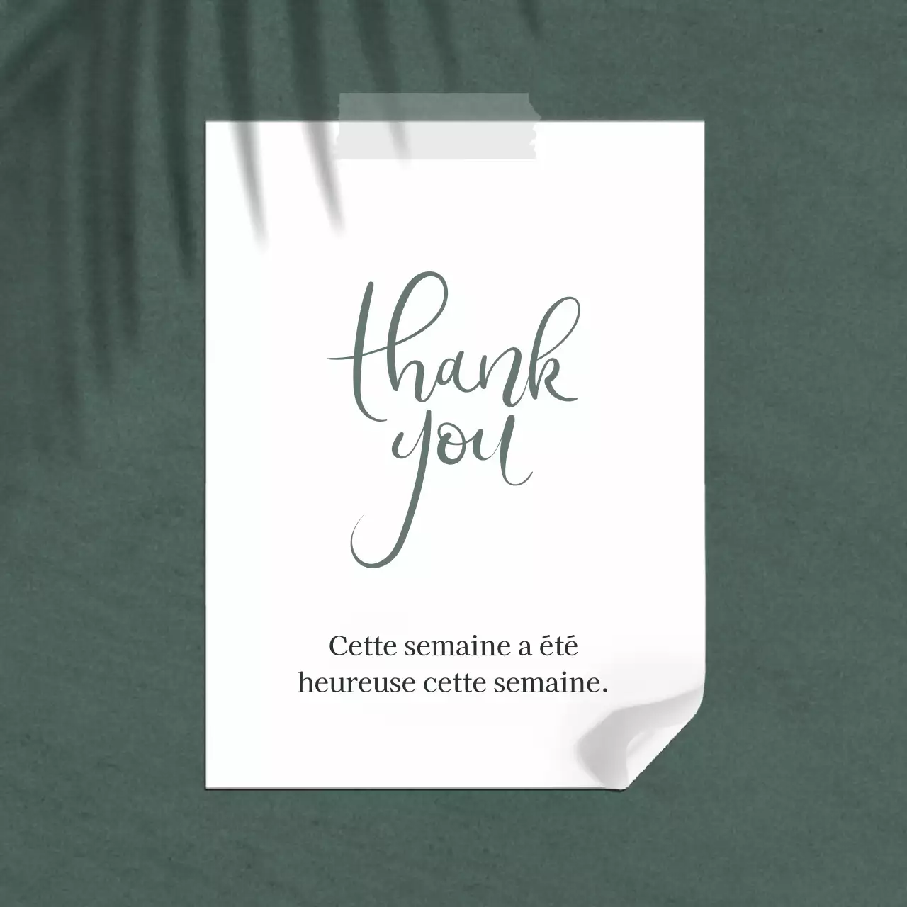 Une simple annonce de café en vert et blanc