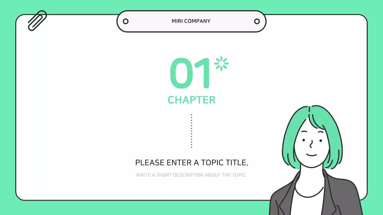 민트 심플 비즈니스 보고서 프레젠테이션