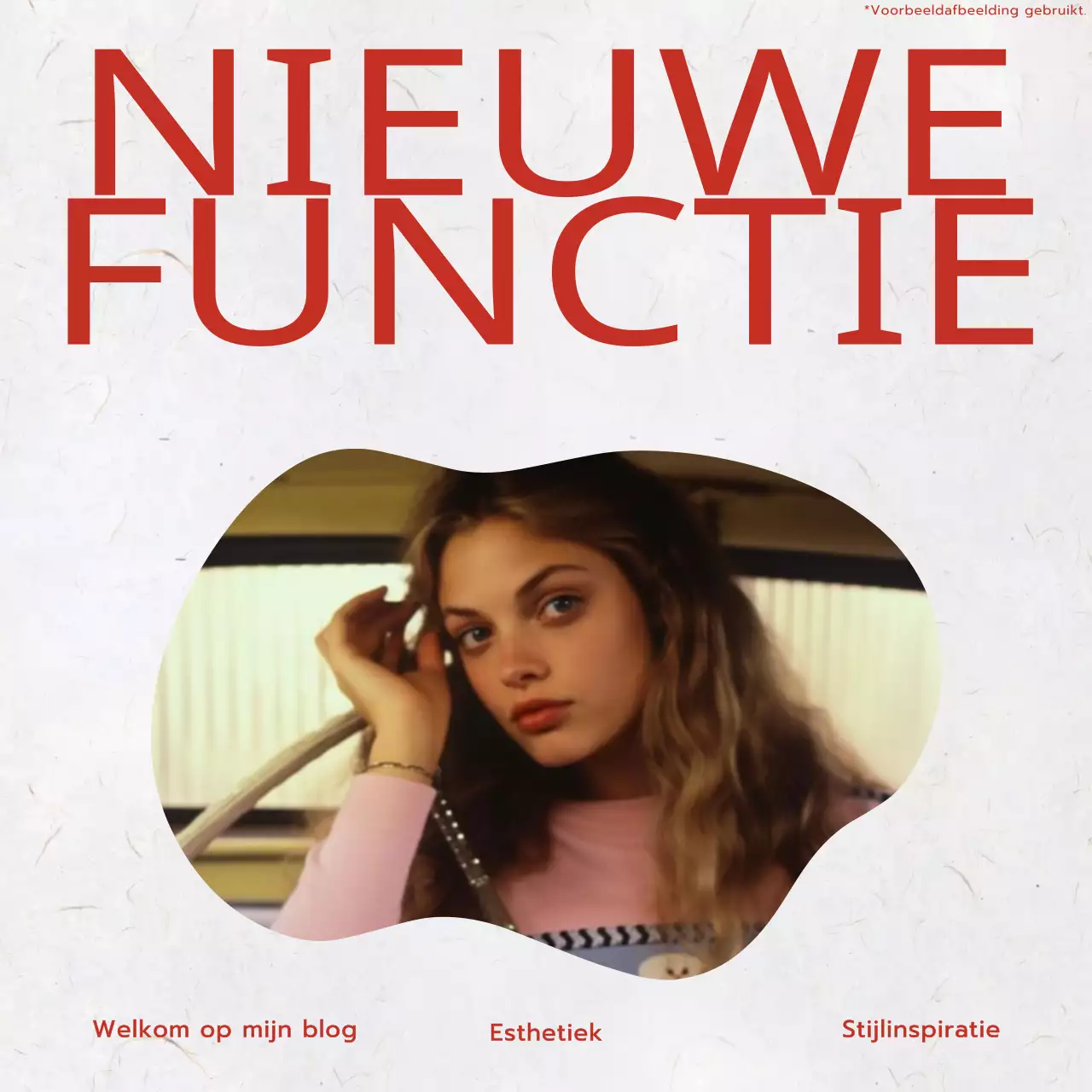 Rood en Beige Moderne Trend Nieuwe Post Fotolijst Advertentie