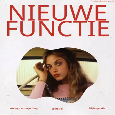 Rood en Beige Moderne Trend Nieuwe Post Fotolijst Advertentie