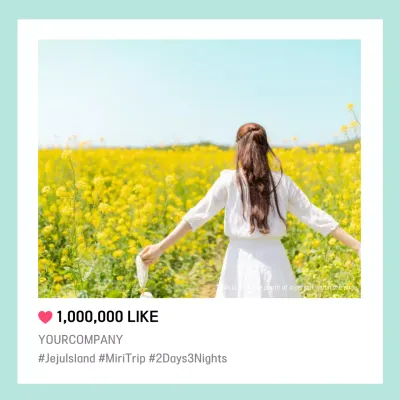 Yellow Aesthetic Travel Promotion Social Media Post