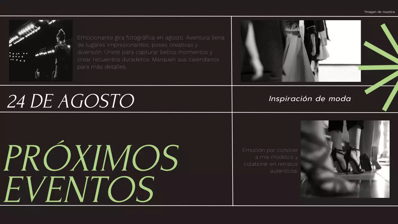 Negro Lima y Blanco Moderno Elegante Tendencia Geométrica Fotógrafo Servicios Presentación de la empresa