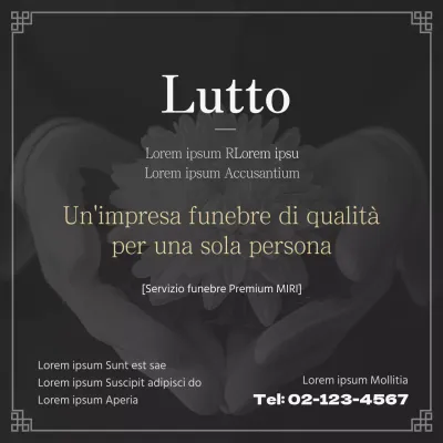 Funerale tradizionale in bianco e nero e nero Promuovete la vostra impresa funebre