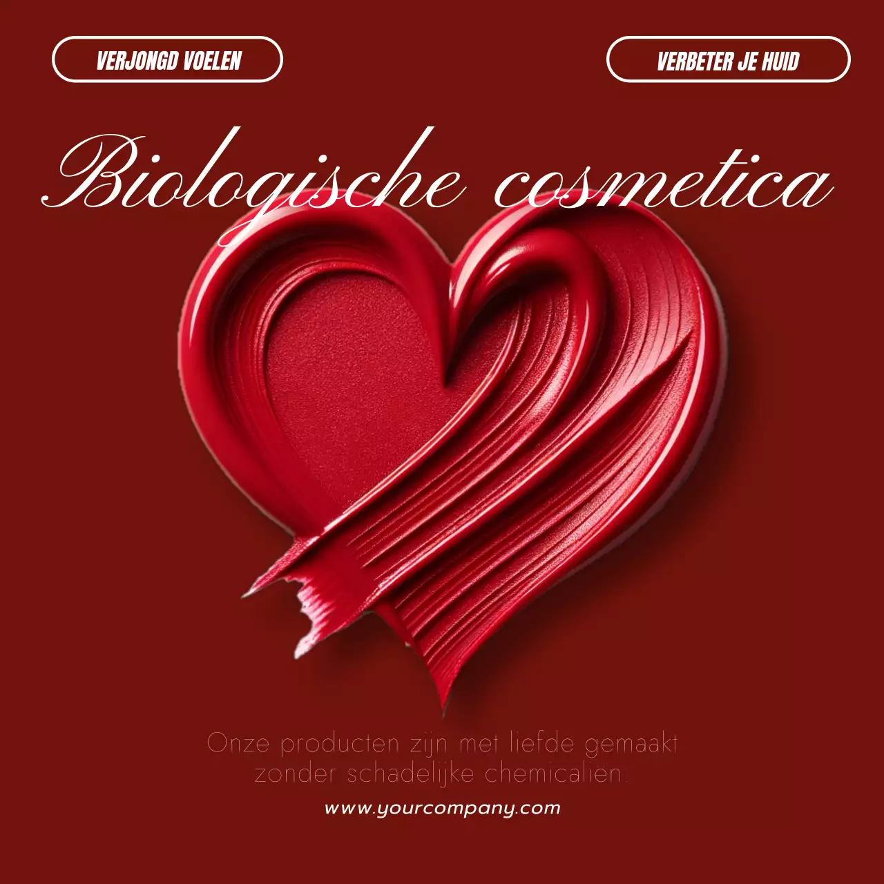 Bruin en Wit Elegante Trend Cosmetische Merk Promotie