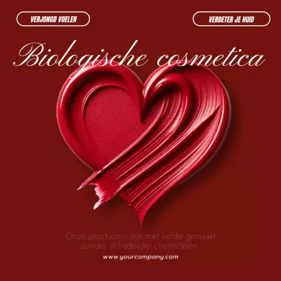 Bruin en Wit Elegante Trend Cosmetische Merk Promotie