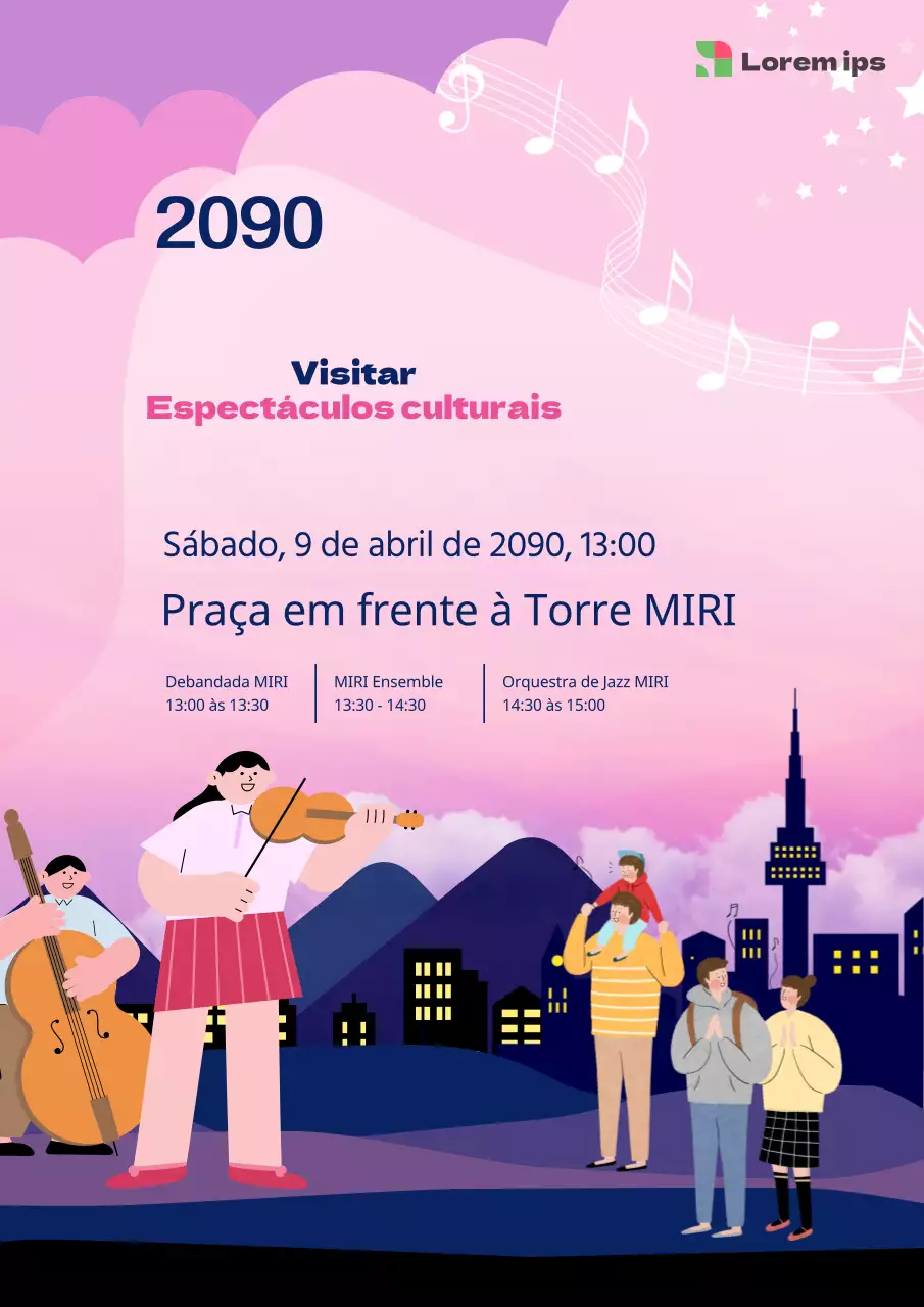 Promover os espectáculos culturais acolhedores da Pink e da Borah