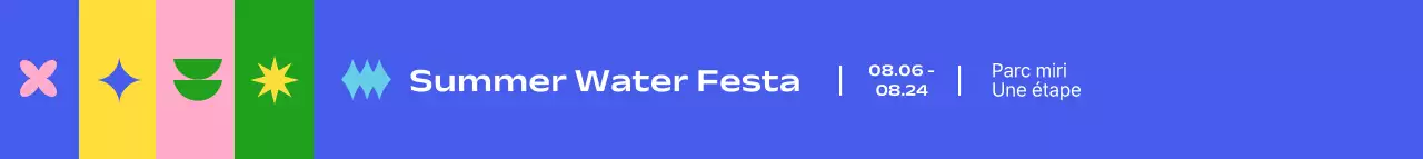 Une fête de l'eau simple et estivale avec beaucoup de formes et de couleurs