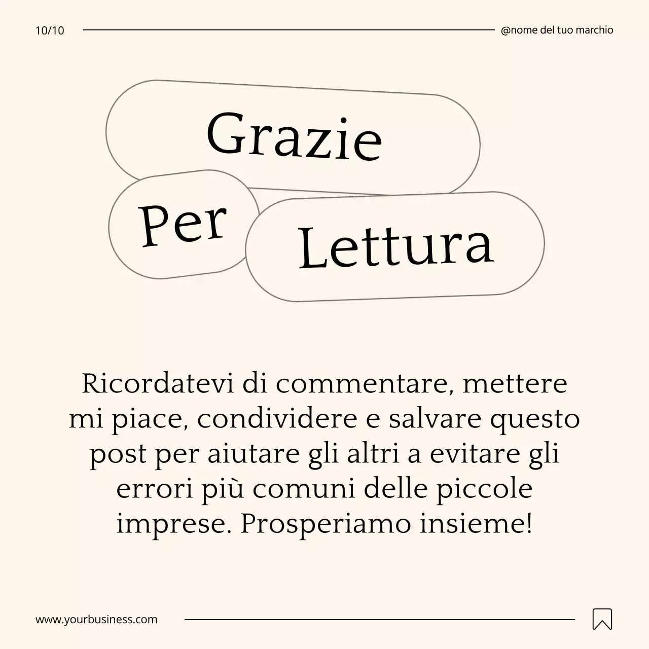 Guida all'autocrescita aziendale minimalista in beige e nero